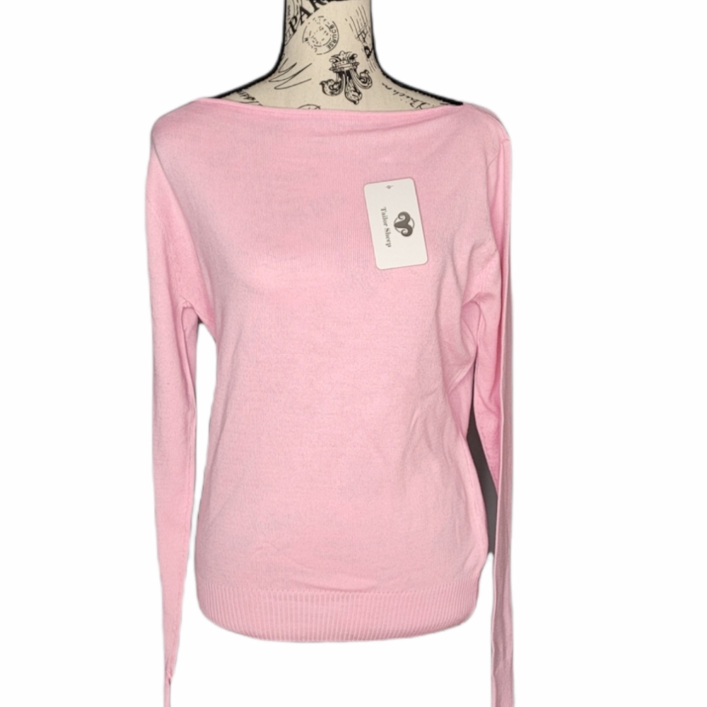 Pink cashmere blend sweater New